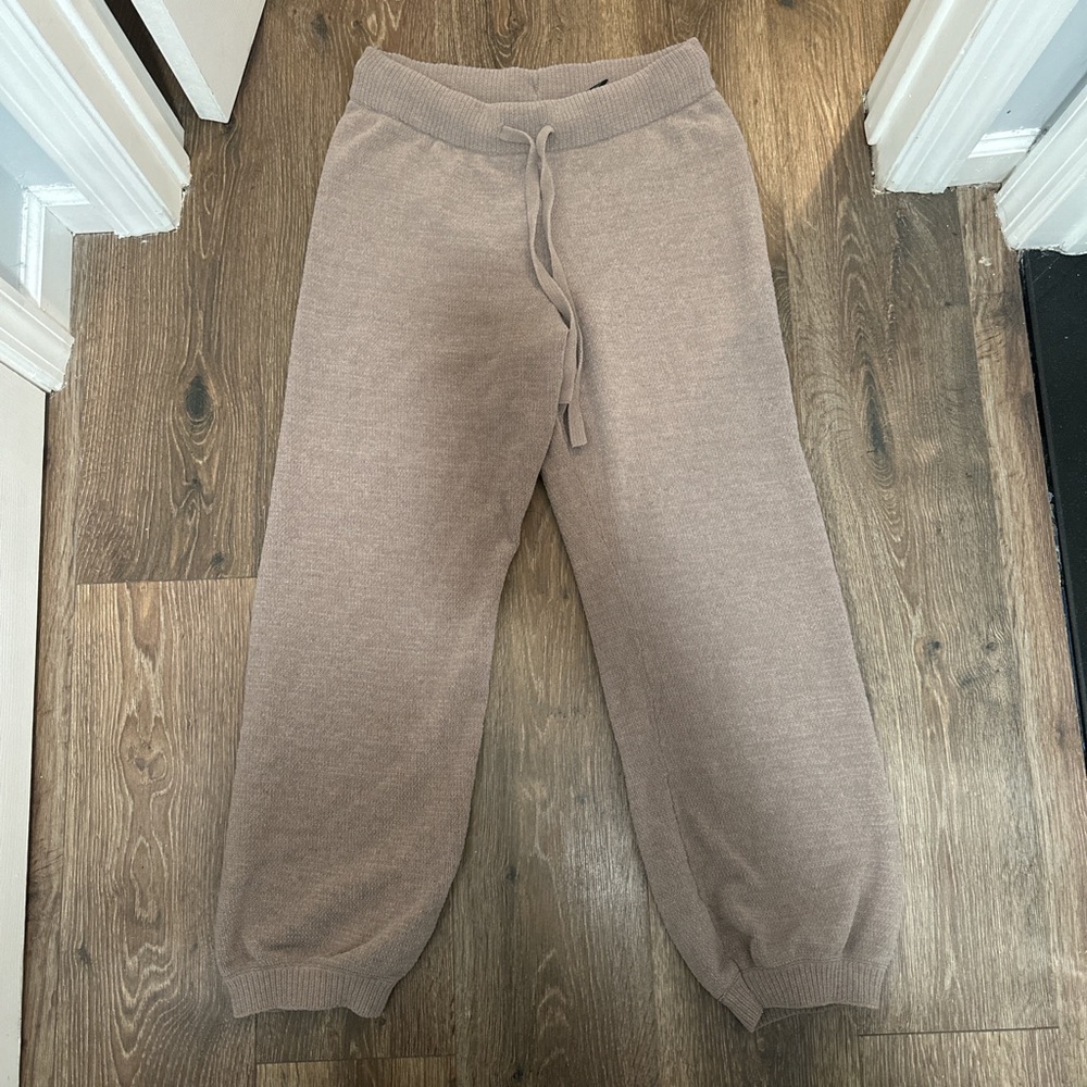 H&M Knitted Lounge Pants with Elastic Waistband and Cuffs